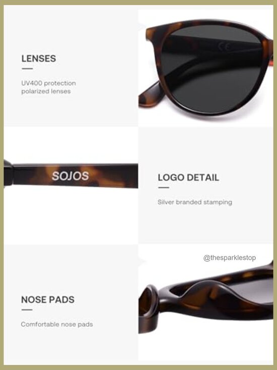 Square Polarized Sunglasses with UV400 Protection, Vintage Style main image 4